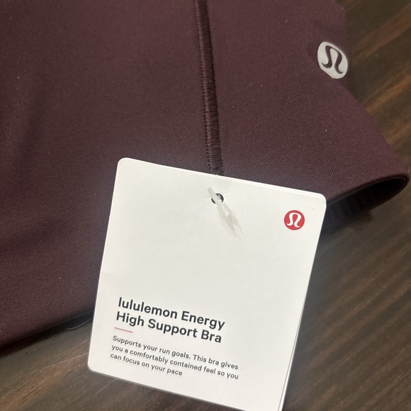 Lululemon NWT Weave-Back 36B, Burgundy , High Support Running NEW - Picture 2 of 6